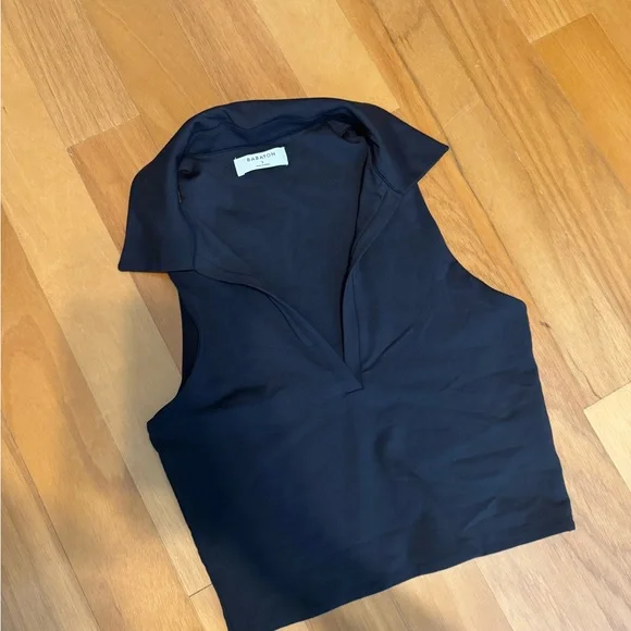 Aritzia Black Sleeveless Fitted Bodysuit
